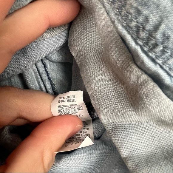 AERIE Chambray Belted Shorts Blue Sz‎ S - Picture 3 of 5